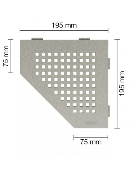 Tablette d'angle de douche SHELF-E-S2 19,5x19,5cm SQUARE D3 SCHLUTER - 11