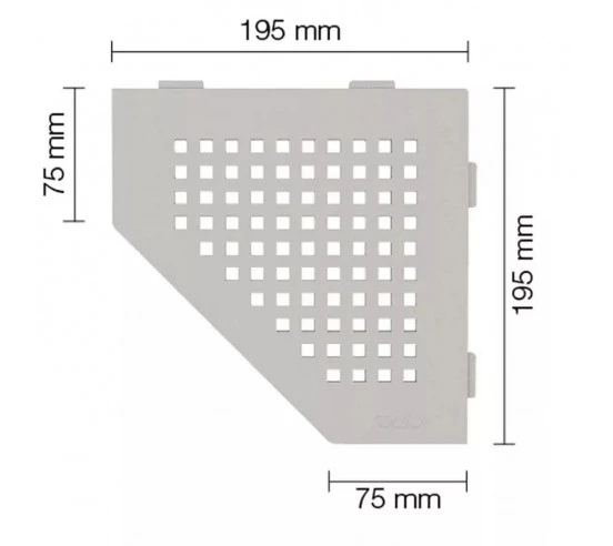 Tablette d'angle de douche SHELF-E-S2 19,5x19,5cm SQUARE D3 SCHLUTER - 14