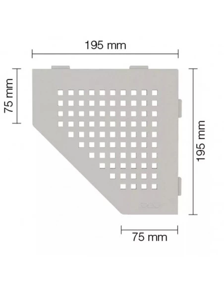 Tablette d'angle de douche SHELF-E-S2 19,5x19,5cm SQUARE D3 SCHLUTER - 14
