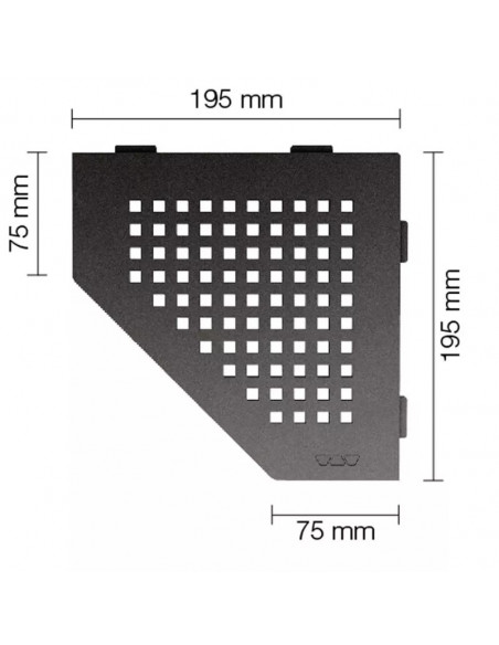 Tablette d'angle de douche SHELF-E-S2 19,5x19,5cm SQUARE D3 SCHLUTER - 17