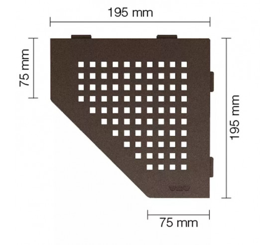 Tablette d'angle de douche SHELF-E-S2 19,5x19,5cm SQUARE D3 SCHLUTER - 19
