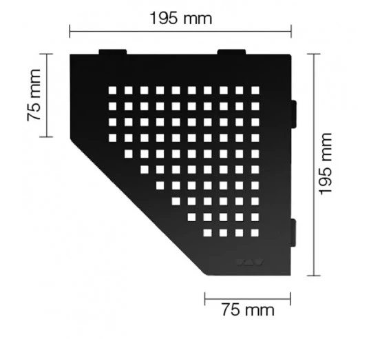 Tablette d'angle de douche SHELF-E-S2 19,5x19,5cm SQUARE D3 SCHLUTER - 21