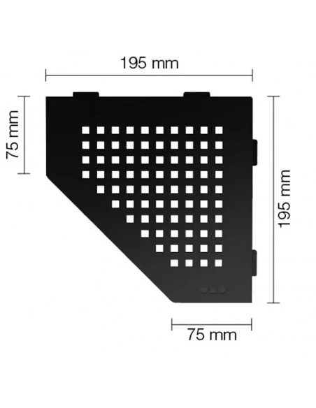 Tablette d'angle de douche SHELF-E-S2 19,5x19,5cm SQUARE D3 SCHLUTER - 21