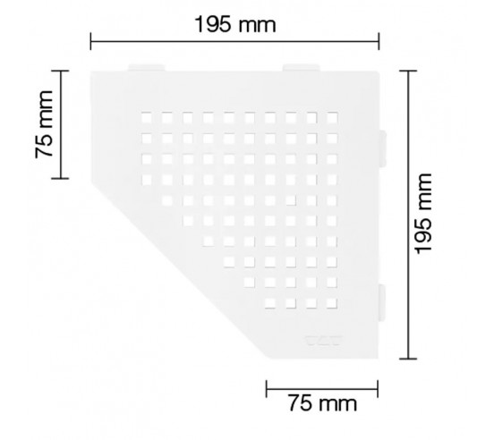 Tablette d'angle de douche SHELF-E-S2 19,5x19,5cm SQUARE D3 SCHLUTER - 23