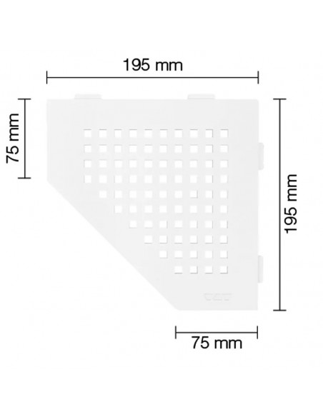 Tablette d'angle de douche SHELF-E-S2 19,5x19,5cm SQUARE D3 SCHLUTER - 23