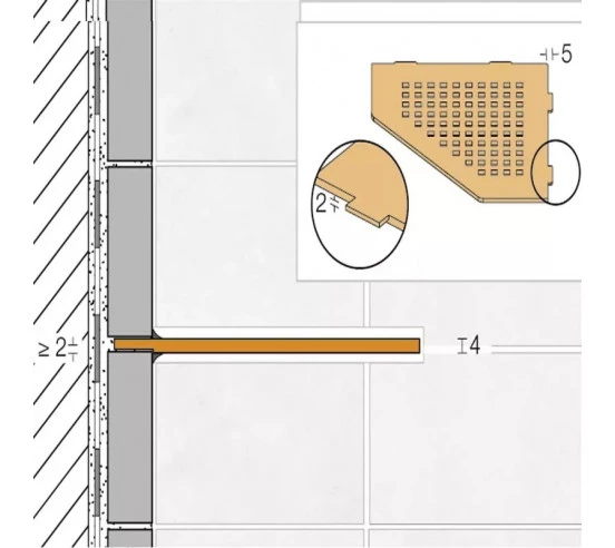 Tablette d'angle de douche SHELF-E-S2 19,5x19,5cm SQUARE D3 SCHLUTER - 24