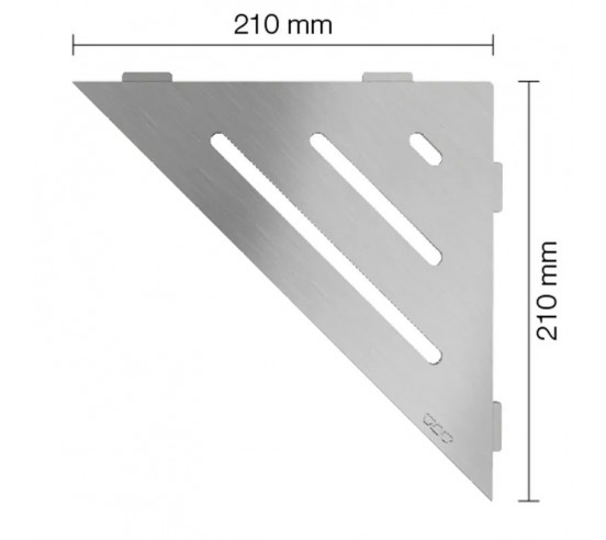 Tablette d'angle de douche SHELF-E-S1 21x21cm WAVE D10 SCHLUTER - 1