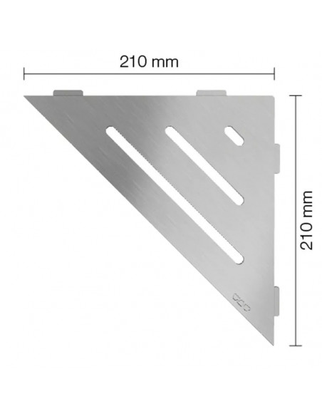 Tablette d'angle de douche SHELF-E-S1 21x21cm WAVE D10 SCHLUTER - 1