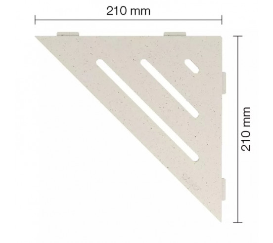 Tablette d'angle de douche SHELF-E-S1 21x21cm WAVE D10 SCHLUTER - 4