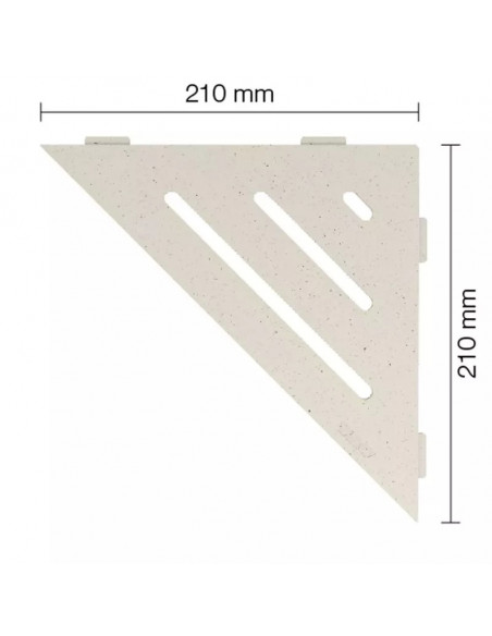 Tablette d'angle de douche SHELF-E-S1 21x21cm WAVE D10 SCHLUTER - 4