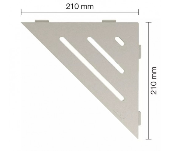 Tablette d'angle de douche SHELF-E-S1 21x21cm WAVE D10 SCHLUTER - 6