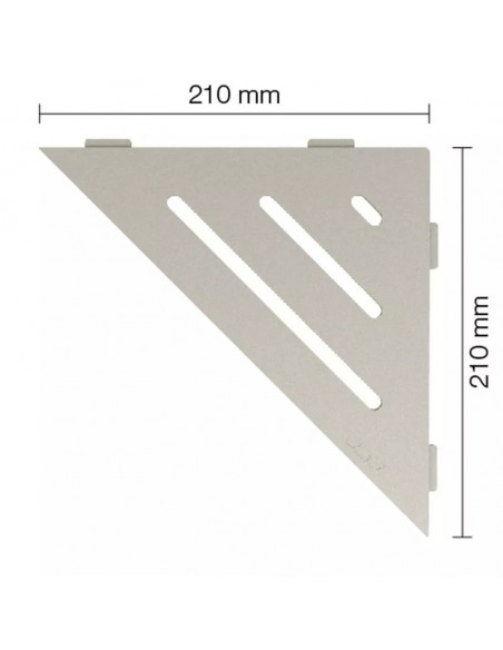 Tablette d'angle de douche SHELF-E-S1 21x21cm WAVE D10 SCHLUTER - 6