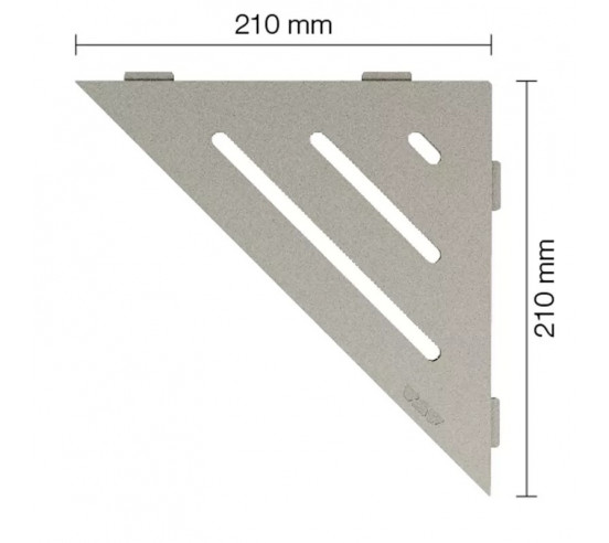 Tablette d'angle de douche SHELF-E-S1 21x21cm WAVE D10 SCHLUTER - 8