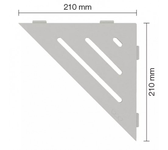 Tablette d'angle de douche SHELF-E-S1 21x21cm WAVE D10 SCHLUTER - 10