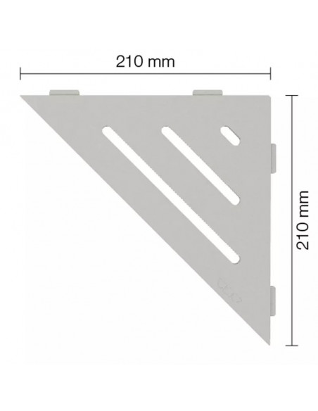 Tablette d'angle de douche SHELF-E-S1 21x21cm WAVE D10 SCHLUTER - 10