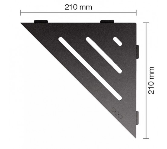 Tablette d'angle de douche SHELF-E-S1 21x21cm WAVE D10 SCHLUTER - 12