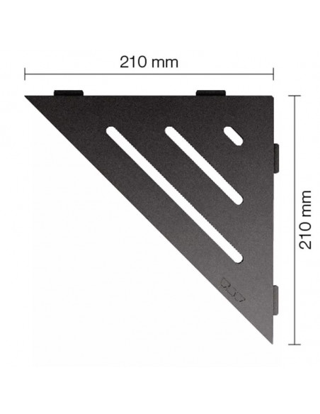 Tablette d'angle de douche SHELF-E-S1 21x21cm WAVE D10 SCHLUTER - 12