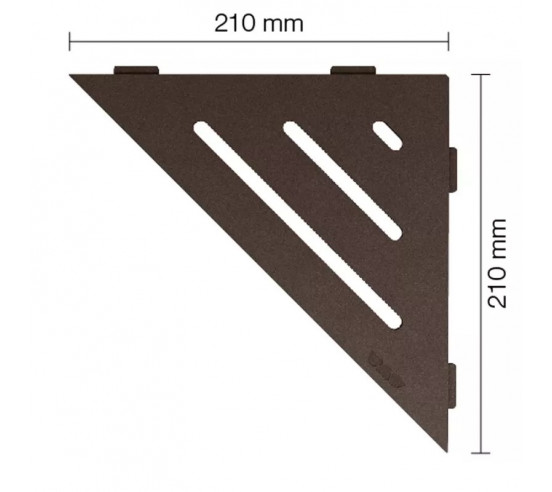 Tablette d'angle de douche SHELF-E-S1 21x21cm WAVE D10 SCHLUTER - 14