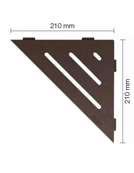 Tablette d'angle de douche SHELF-E-S1 21x21cm WAVE D10 SCHLUTER - 14