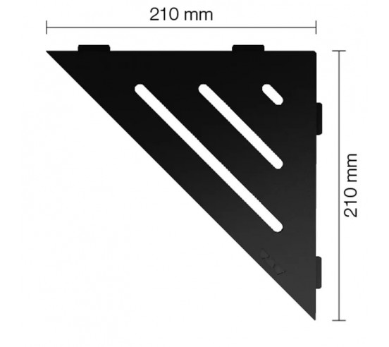Tablette d'angle de douche SHELF-E-S1 21x21cm WAVE D10 SCHLUTER - 16
