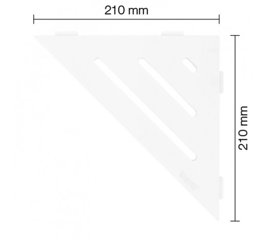 Tablette d'angle de douche SHELF-E-S1 21x21cm WAVE D10 SCHLUTER - 18