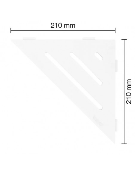 Tablette d'angle de douche SHELF-E-S1 21x21cm WAVE D10 SCHLUTER - 18
