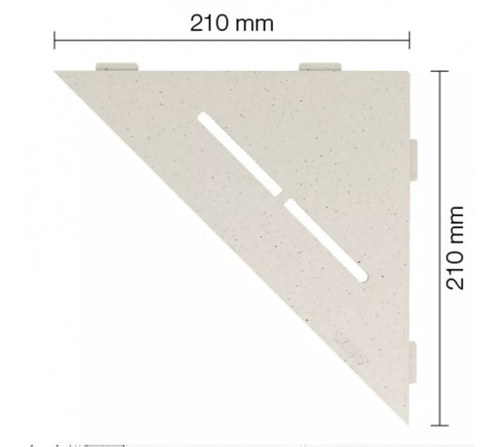 Tablette d'angle de douche SHELF-E-S1 21x21cm PURE D7 SCHLUTER - 6