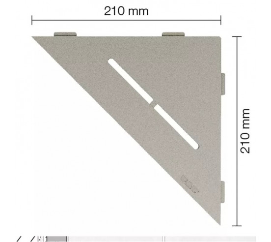 Tablette d'angle de douche SHELF-E-S1 21x21cm PURE D7 SCHLUTER - 12