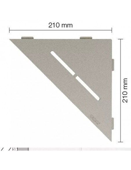 Tablette d'angle de douche SHELF-E-S1 21x21cm PURE D7 SCHLUTER - 12