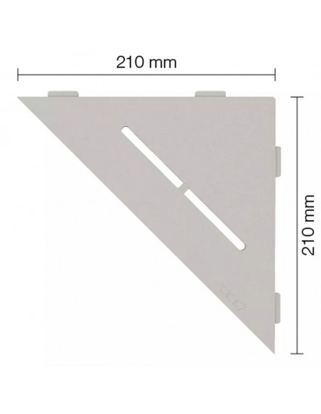 Tablette d'angle de douche SHELF-E-S1 21x21cm PURE D7 SCHLUTER - 15