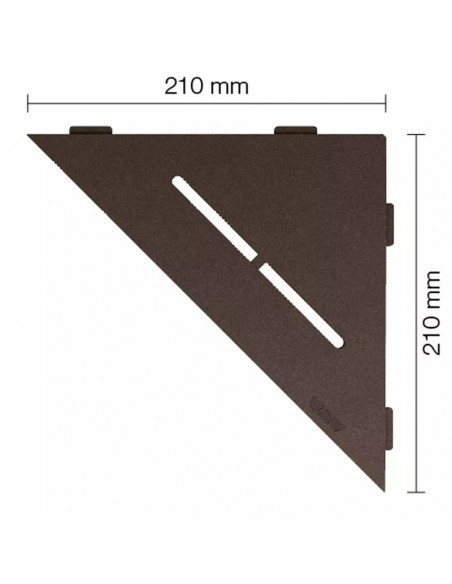 Tablette d'angle de douche SHELF-E-S1 21x21cm PURE D7 SCHLUTER - 19