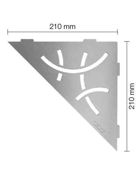 Tablette d'angle de douche SHELF-E-S1 21x21cm CURVE D6 SCHLUTER - 1