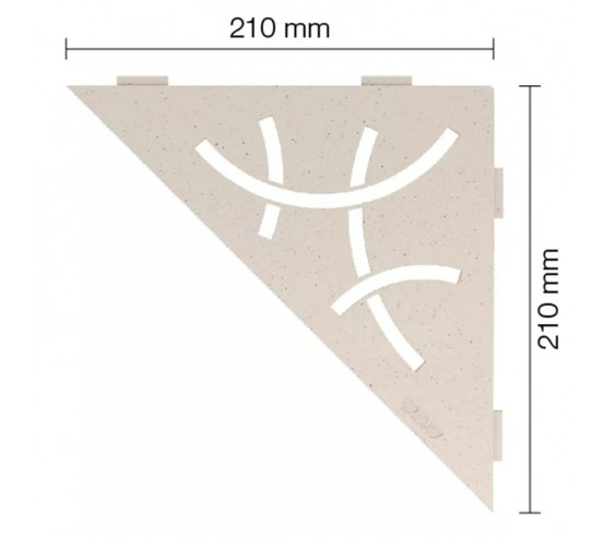 Tablette d'angle de douche SHELF-E-S1 21x21cm CURVE D6 SCHLUTER - 5