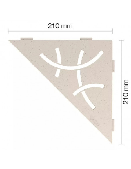 Tablette d'angle de douche SHELF-E-S1 21x21cm CURVE D6 SCHLUTER - 5