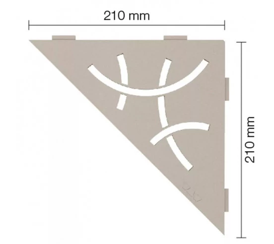 Tablette d'angle de douche SHELF-E-S1 21x21cm CURVE D6 SCHLUTER - 8