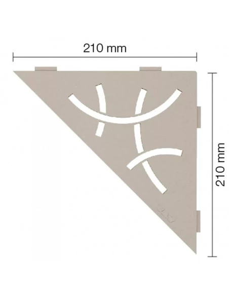 Tablette d'angle de douche SHELF-E-S1 21x21cm CURVE D6 SCHLUTER - 8
