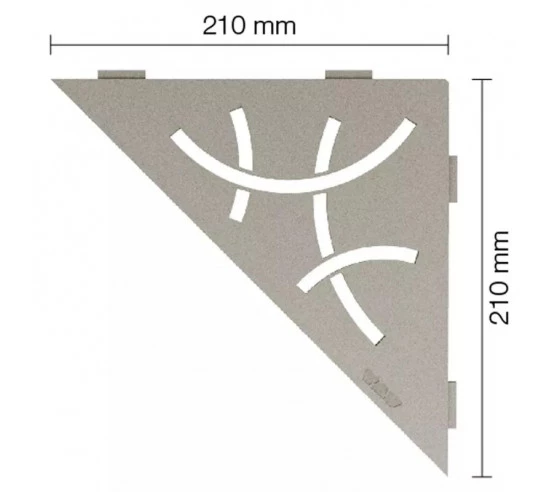 Tablette d'angle de douche SHELF-E-S1 21x21cm CURVE D6 SCHLUTER - 11