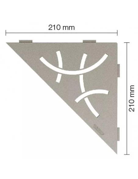Tablette d'angle de douche SHELF-E-S1 21x21cm CURVE D6 SCHLUTER - 11