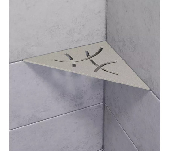 Tablette d'angle de douche SHELF-E-S1 21x21cm CURVE D6 SCHLUTER - 12