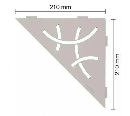 Tablette d'angle de douche SHELF-E-S1 21x21cm CURVE D6 SCHLUTER - 14