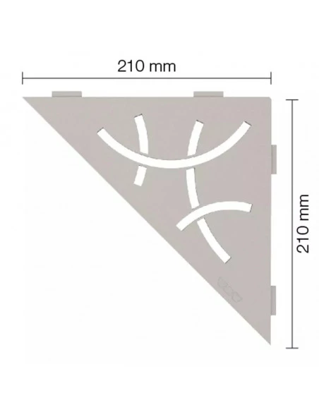 Tablette d'angle de douche SHELF-E-S1 21x21cm CURVE D6 SCHLUTER - 14
