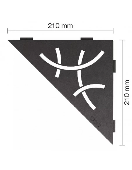Tablette d'angle de douche SHELF-E-S1 21x21cm CURVE D6 SCHLUTER - 17