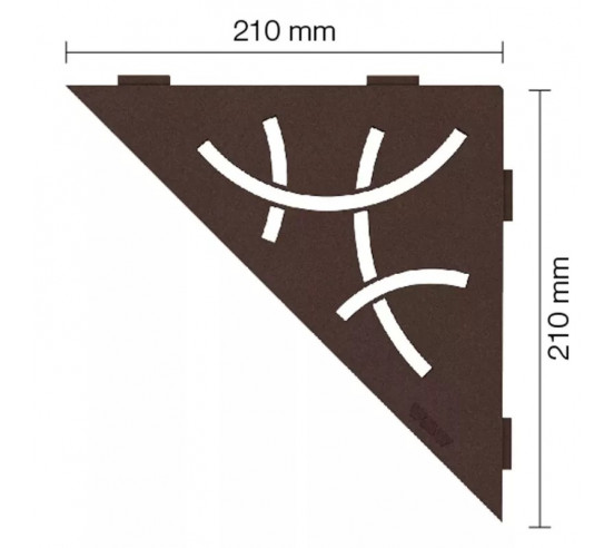 Tablette d'angle de douche SHELF-E-S1 21x21cm CURVE D6 SCHLUTER - 20
