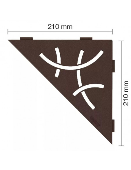 Tablette d'angle de douche SHELF-E-S1 21x21cm CURVE D6 SCHLUTER - 20