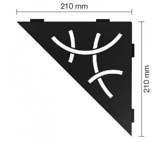 Tablette d'angle de douche SHELF-E-S1 21x21cm CURVE D6 SCHLUTER - 23