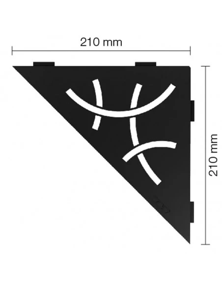 Tablette d'angle de douche SHELF-E-S1 21x21cm CURVE D6 SCHLUTER - 23