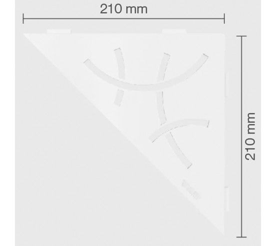 Tablette d'angle de douche SHELF-E-S1 21x21cm CURVE D6 SCHLUTER - 26