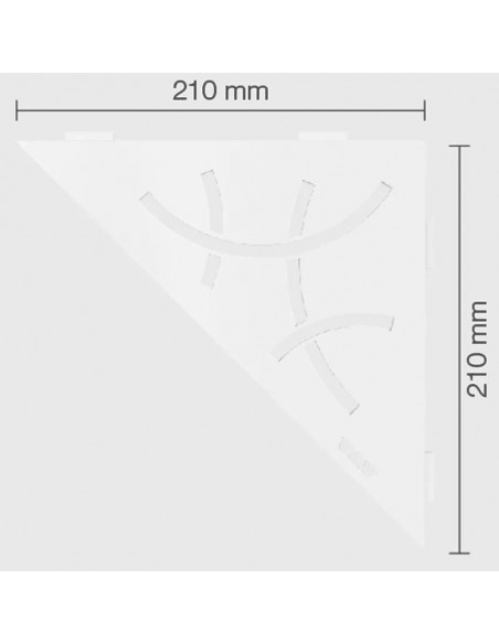 Tablette d'angle de douche SHELF-E-S1 21x21cm CURVE D6 SCHLUTER - 26