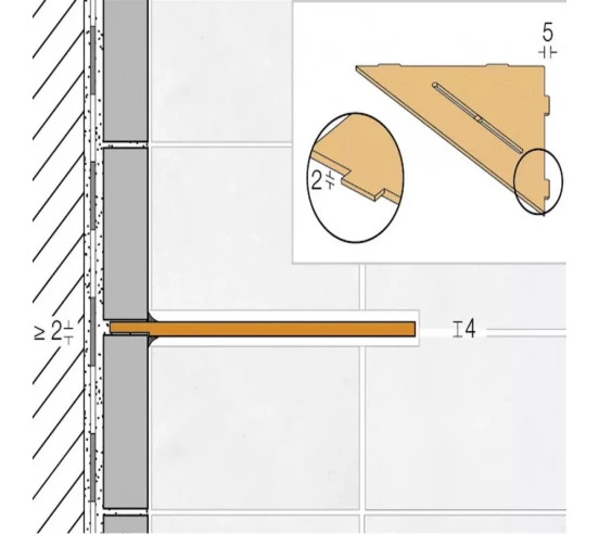 Tablette d'angle de douche SHELF-E-S1 21x21cm CURVE D6 SCHLUTER - 28