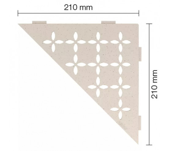 Tablette d'angle de douche SHELF-E-S1 21x21cm FLORAL D6 SCHLUTER - 5